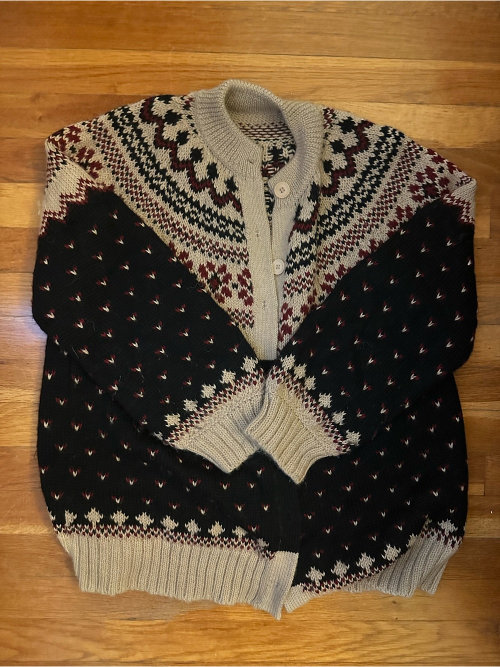 Christy Dawn Thora Cardigan - Fair Isle Noir - size M